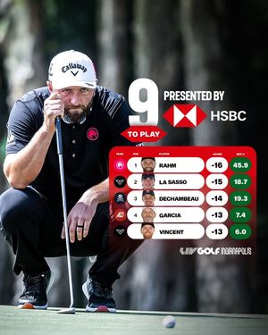 Image post by @livgolfleagueofficial on Facebook