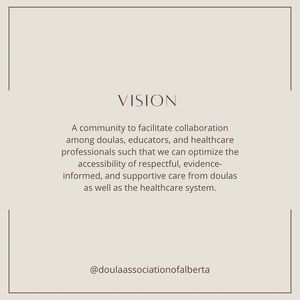 Image post by @doulaassociationofalberta on Facebook