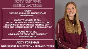 Image post by @SIUSwimDive on Facebook