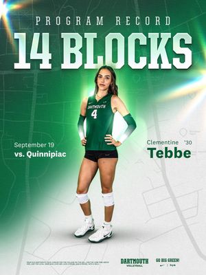 Image post by @dartmouthvball on Instagram