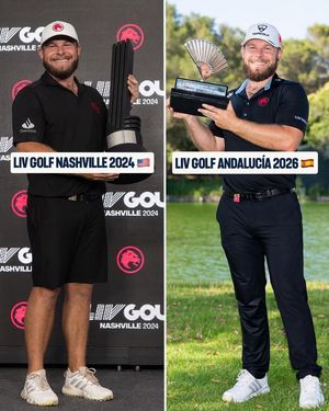 Image post by @livgolfleagueofficial on Facebook
