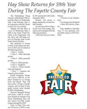 Image post by @fayettecofairtx on Instagram