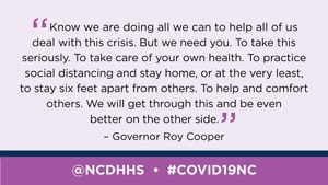 Image post by @ncdhhs on Twitter