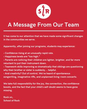 Image post by @schoolofrock on Instagram