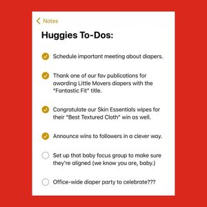 Image post by @huggies on Instagram