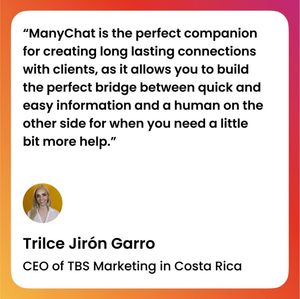 Image post by @manychat on Instagram