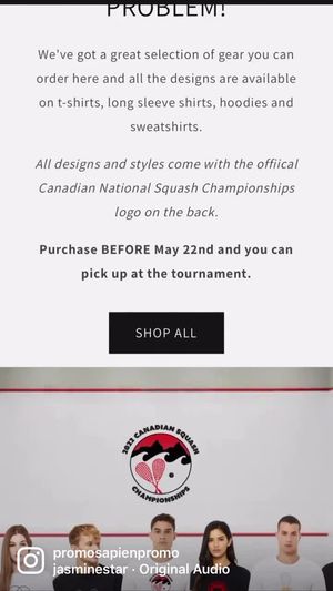 Image post by @squashcanada on Facebook