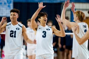 Image post by @BYUvolleyball on Twitter