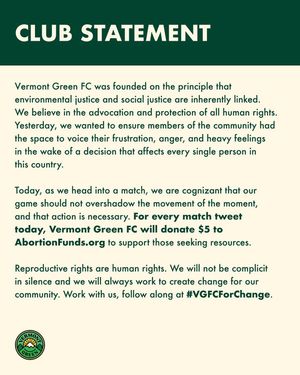 Image post by @vermontgreenfc on Instagram