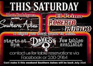 Image post by @SouthernAshesMusic on Facebook