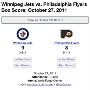 Image post by @nhljets on Facebook