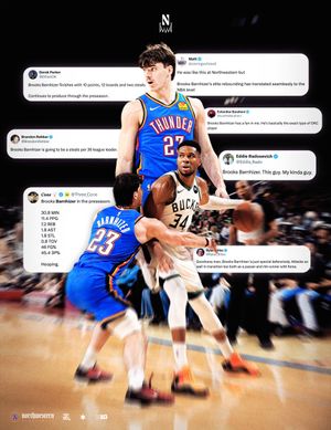 Image post by @NUMensBball on Twitter
