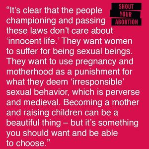 Image post by @shoutyourabortion on Instagram