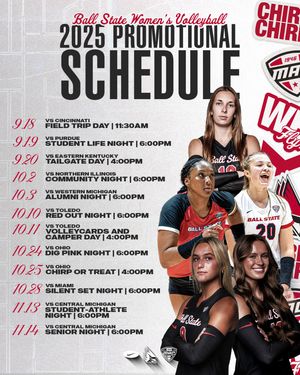 Image post by @ballstatewvb on Instagram
