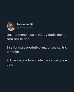 Image post by @fernando.techlead on Instagram