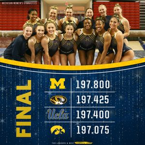 Image post by @UMichWGym on Twitter