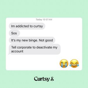 Image post by @curtsyapp on Facebook