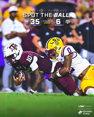 Image post by @LSUfootball on Twitter/X