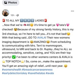 Image post by @avalahealth on Facebook