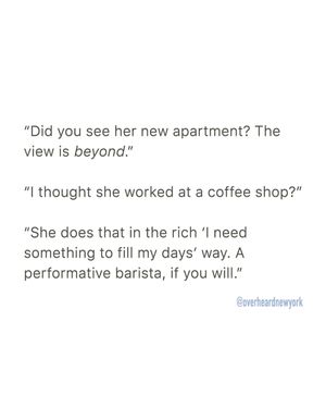 Image post by @overheardnewyork on Instagram