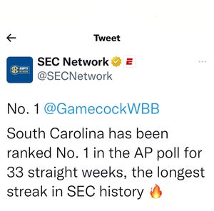 Image post by @uofscchicks on Twitter