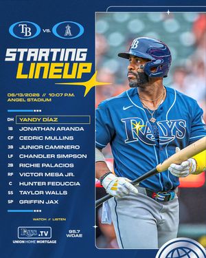 Image post by @RaysBaseball on Twitter
