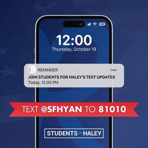 Image post by @studentsforhaley on Instagram