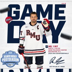 Image post by @RMUAthletics on Facebook