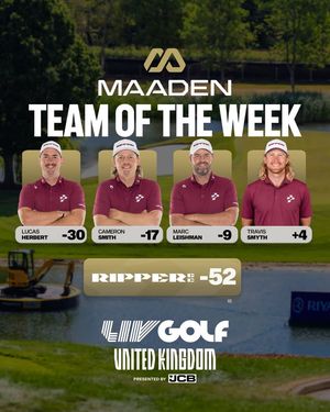 Image post by @livgolfleagueofficial on Facebook