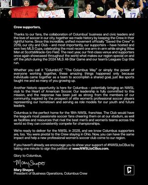 Image post by @columbuscrew on Instagram