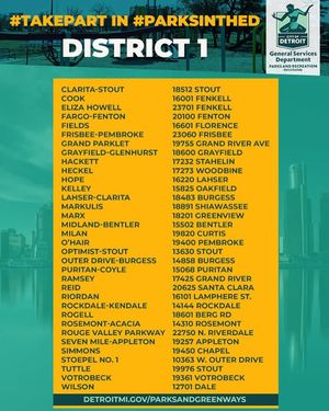 Image post by @DetroitParksRec on Facebook