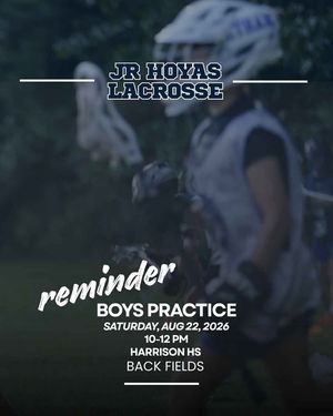 Image post by @JR Hoyas Lacrosse on Facebook