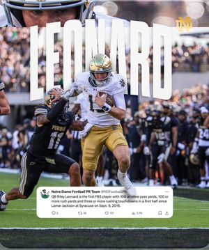 Image post by @NDFootball on Twitter