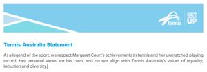 Image post by @TennisAustralia on Twitter