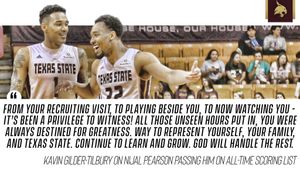 Image post by @TXStateMBB on Twitter