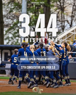 Image post by @GaTechSoftball on Twitter