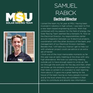 Image post by @msusolarcar on Instagram
