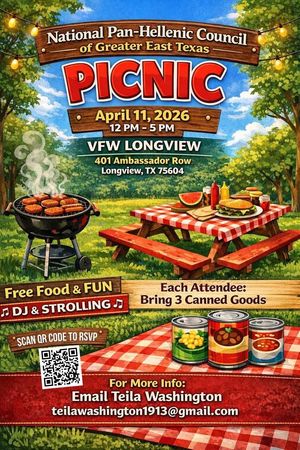 Image post by @NPHC of Greater East Texas on Facebook