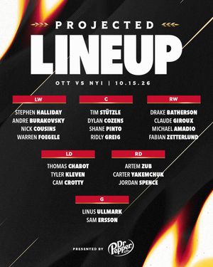 Image post by @Senators on Twitter/X