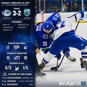Image post by @uticacomets on Instagram