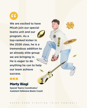 Image post by @ndfootball on Instagram