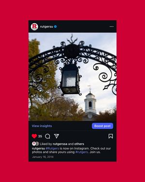 Image post by @rutgersu on Instagram