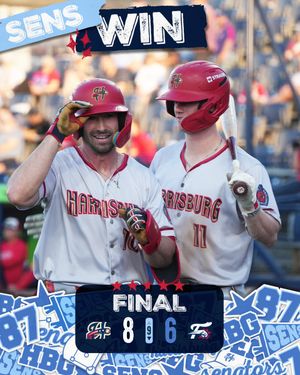Image post by @HbgSenators on Twitter