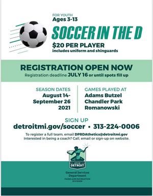 Image post by @DetroitParksRec on Facebook