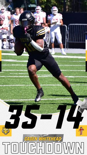 Image post by @DePauwAthletics on Twitter