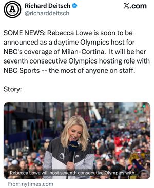 Image post by @rebeccalowetv on Instagram