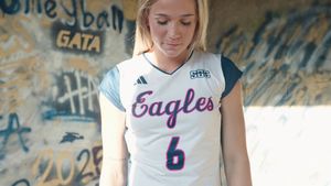 Video post by @GSAthletics_VB on Twitter