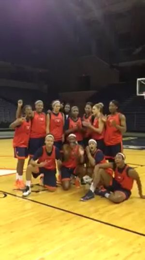Image post by @UVAWomensHoops on Facebook