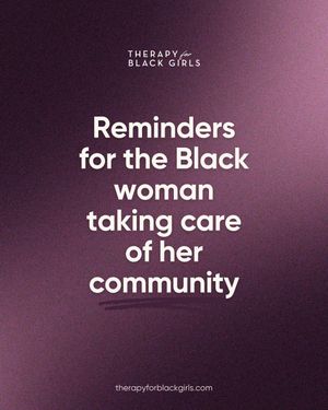 Image post by @therapyforblackgirls on Instagram