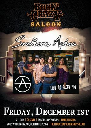 Image post by @SouthernAshesMusic on Facebook